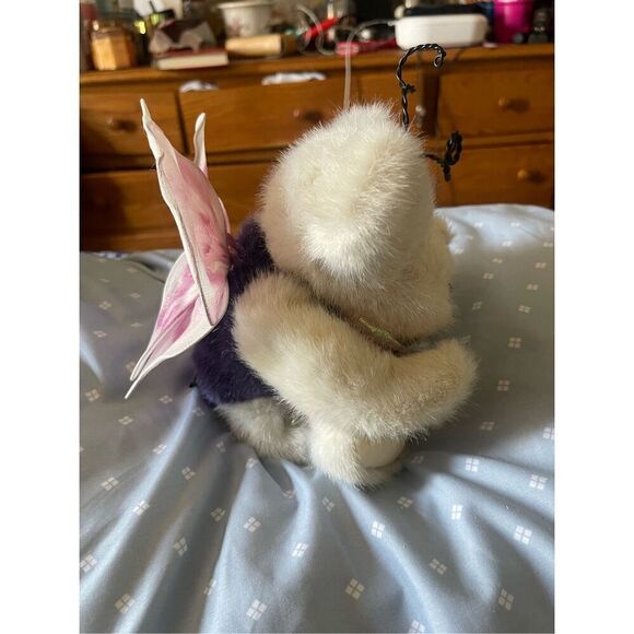 Boyds Bears Kids White & Purple Flora B. Flutterby Stuffed Plush Toy - Picture 9 of 13